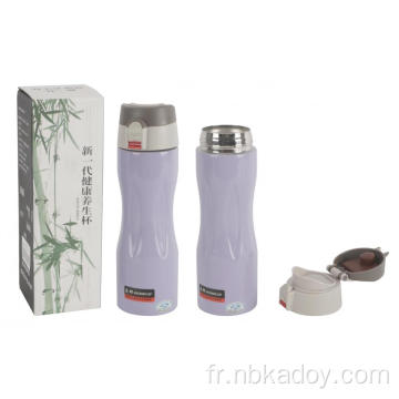 Coupe thermos de rebond de sports pourpre portable pourpre